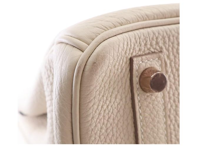 Hermès White Togo Birkin Retourne 30 Bianco Crudo - vista 8