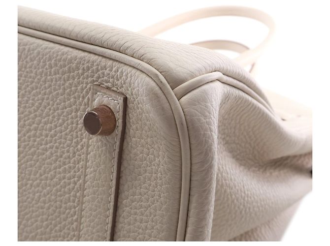 Hermès White Togo Birkin Retourne 30 Bianco Crudo - vista 9