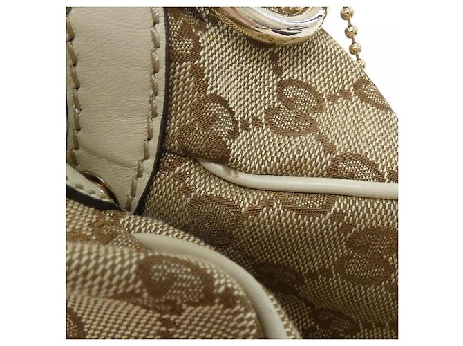 Borsa Gucci Sukey in tela GG beige Crudo - vista 4