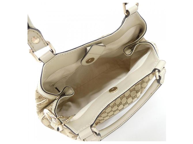 Borsa Gucci Sukey in tela GG beige Crudo - vista 6