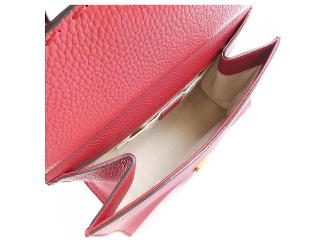 Borsa a mano in pelle Gucci GG Marmont Rosso - vista 10