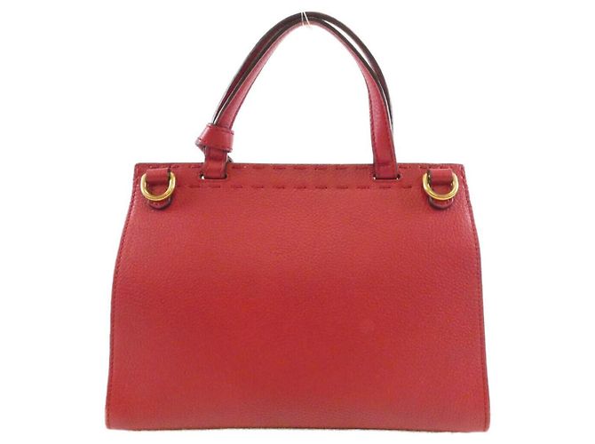 Borsa a mano in pelle Gucci GG Marmont Rosso - vista 2
