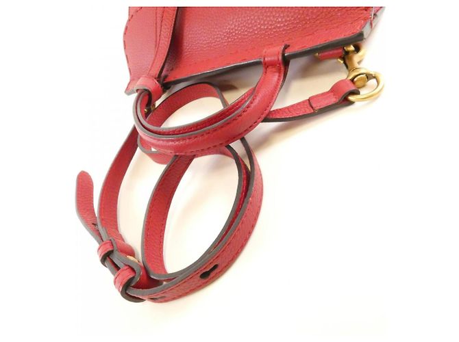 Borsa a mano in pelle Gucci GG Marmont Rosso - vista 7