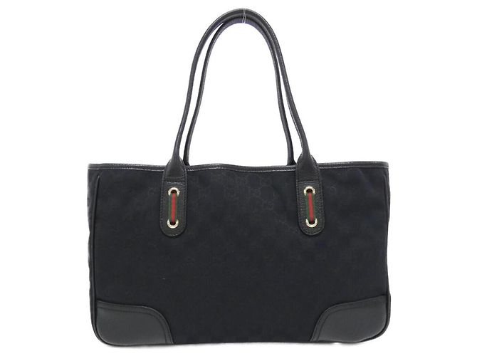 Borsa Gucci GG Canvas Nero - vista 2