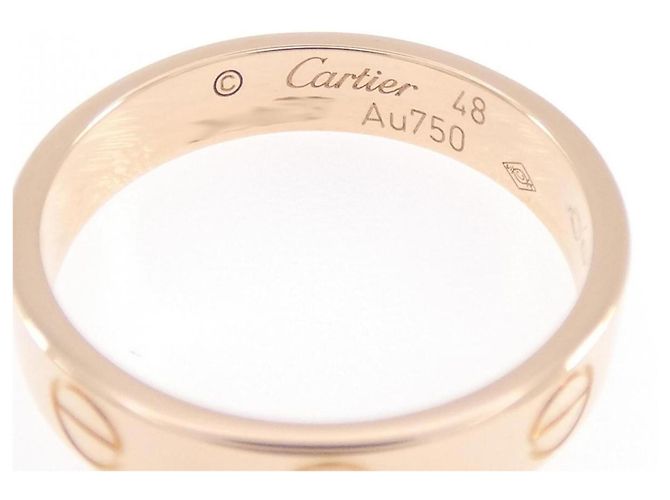 Anello Mini Love di Cartier in oro rosa D'oro - vista 3
