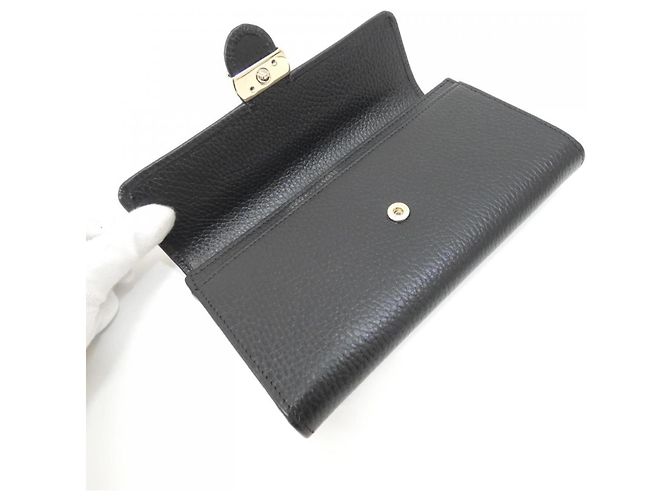 Cartera larga de cuero negro Gucci - vista 4