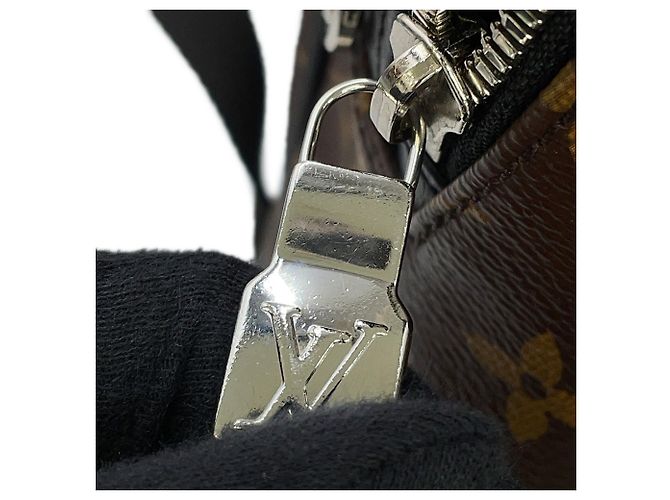 Zaino Louis Vuitton Monogram Macassar Josh NV M45349 Marrone Nero Monogramma - vista 14