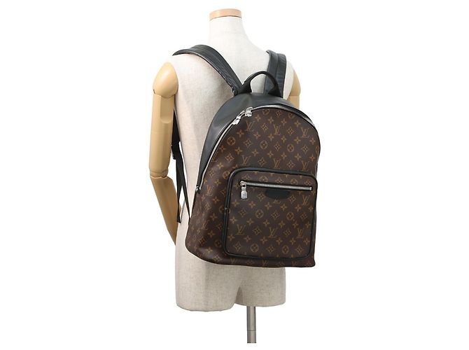 Zaino Louis Vuitton Monogram Macassar Josh NV M45349 Marrone Nero Monogramma - vista 4