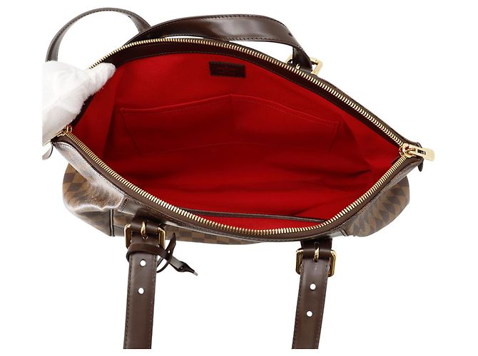 Verona Borsa a tracolla Louis Vuitton Damier Ebene Rosso - vista 5