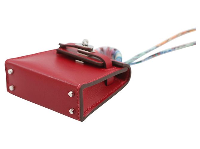 Hermès Charm per borsa Kelly Twilly Hermes in Rouge Vif Rosso - vista 2
