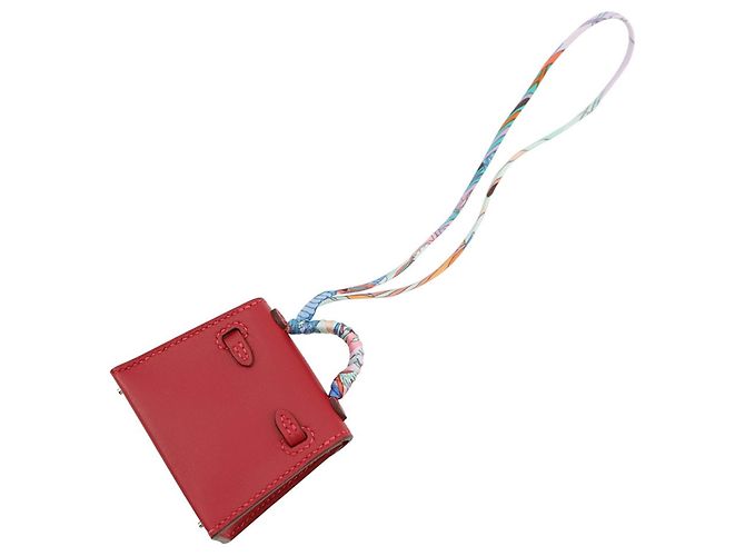 Hermès Charm per borsa Kelly Twilly Hermes in Rouge Vif Rosso - vista 3