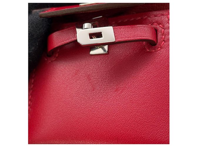 Hermès Charm per borsa Kelly Twilly Hermes in Rouge Vif Rosso - vista 6