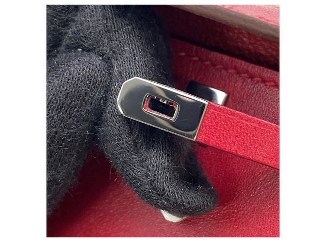 Hermès Charm per borsa Kelly Twilly Hermes in Rouge Vif Rosso - vista 8