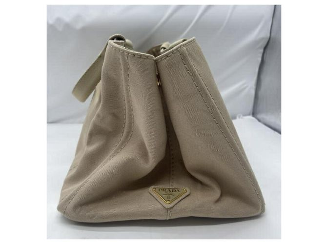 Bolso Tote Prada Canapa Beige - vista 4