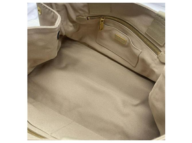 Bolso Tote Prada Canapa Beige - vista 6