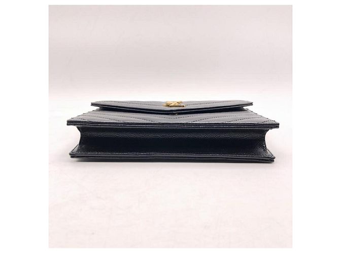 Portafoglio a bustina con catena Cassandra Yves Saint Laurent Nero - vista 3