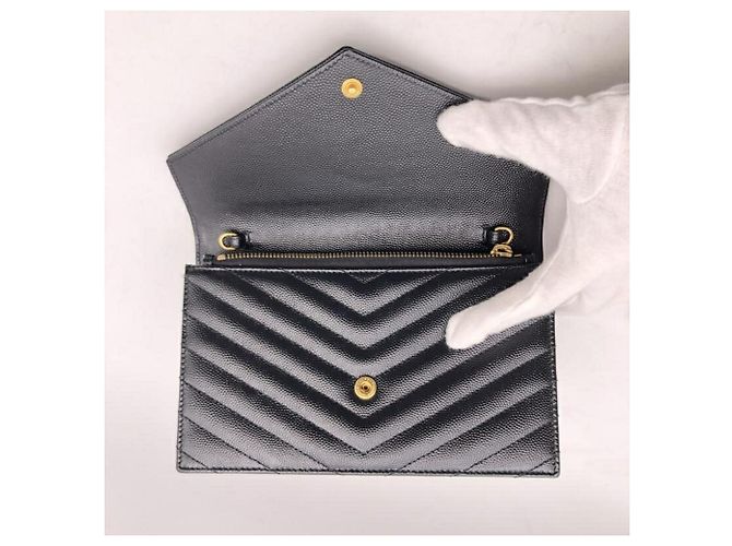 Portafoglio a bustina con catena Cassandra Yves Saint Laurent Nero - vista 4