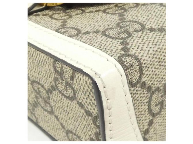 Borsa a tracolla Gucci Horsebit 1955 Bianco Beige - vista 3