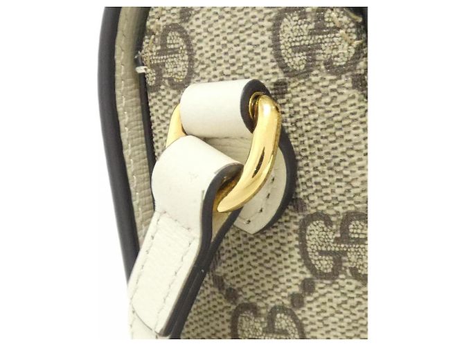 Borsa a tracolla Gucci Horsebit 1955 Bianco Beige - vista 6