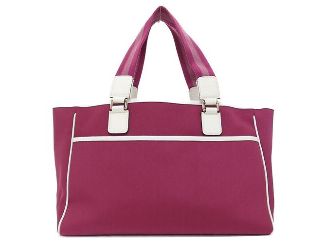 Borsa Gucci 264216 Rosa e Bianca in Nylon Bianco - vista 2