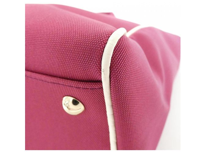 Borsa Gucci 264216 Rosa e Bianca in Nylon Bianco - vista 3