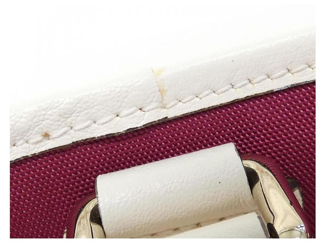 Borsa Gucci 264216 Rosa e Bianca in Nylon Bianco - vista 4