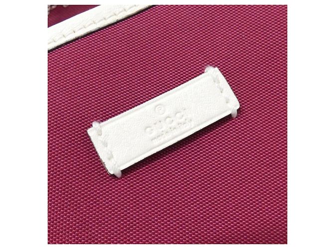 Borsa Gucci 264216 Rosa e Bianca in Nylon Bianco - vista 5