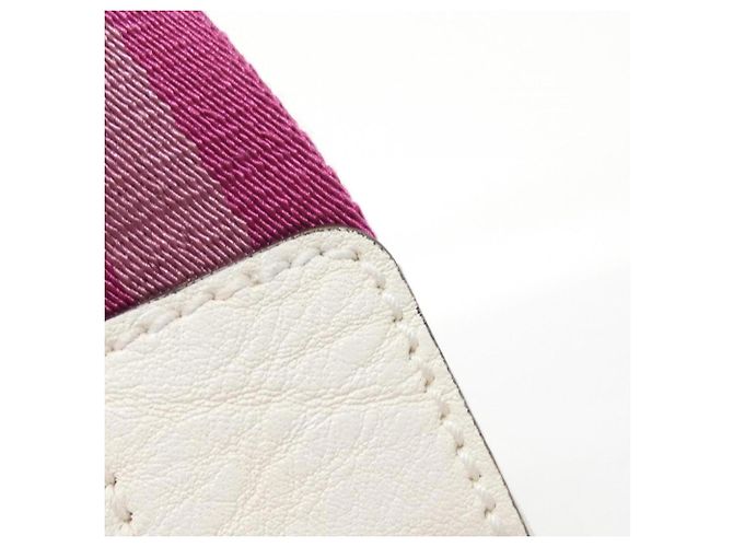 Borsa Gucci 264216 Rosa e Bianca in Nylon Bianco - vista 7