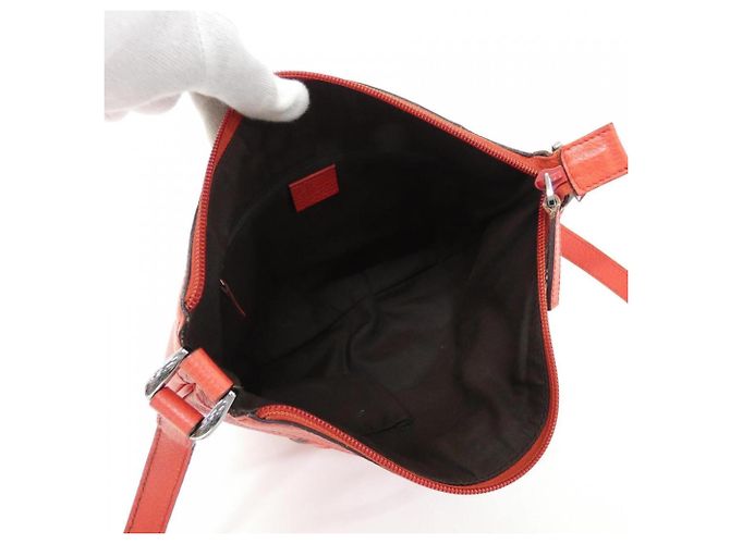 Borsa a tracolla in pelle rossa Gucci 265691 Rosso - vista 8