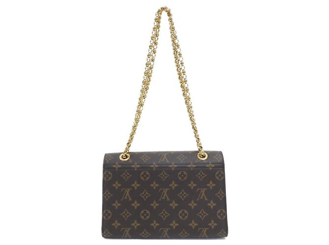 Borsa a tracolla Louis Vuitton Monogram Victoire M41730 Marrone Nero - vista 2