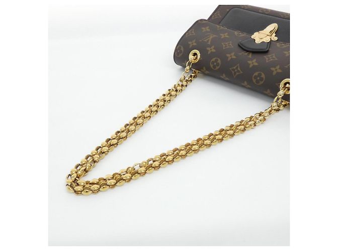 Borsa a tracolla Louis Vuitton Monogram Victoire M41730 Marrone Nero - vista 6