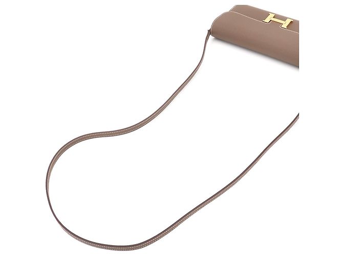 Hermès Hermes Constance Long To Go Bifold-Geldbörse Taupe - Ansicht 5