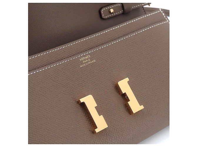 Hermès Hermes Constance Long To Go Bifold-Geldbörse Taupe - Ansicht 8