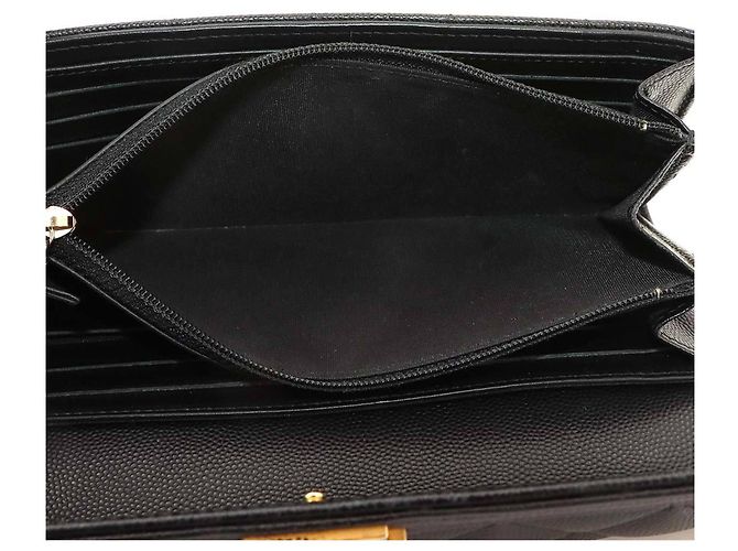 Cartera larga de doble pliegue Chanel Boy Matelassé Negro - vista 7