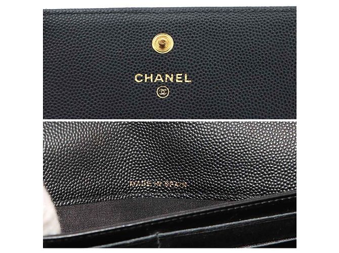 Cartera larga de doble pliegue Chanel Boy Matelassé Negro - vista 8