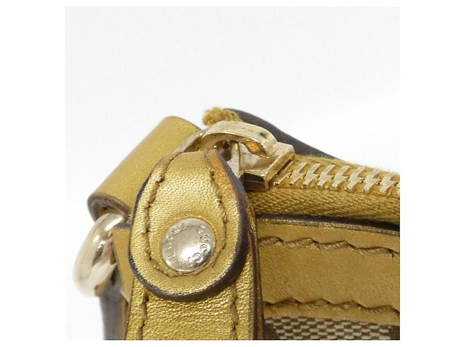 Borsa a Spalla Gucci GG Canvas Beige D'oro - vista 5