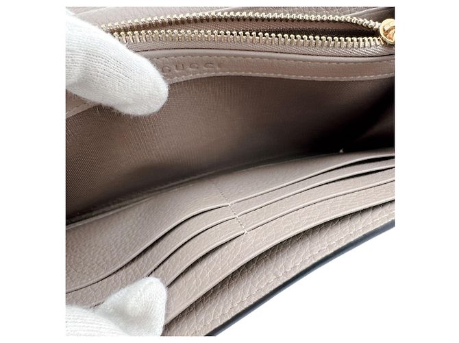 Gucci 828147 Horsebit Klappendolmetscher Langgeldbörse - Beige - Ansicht 11