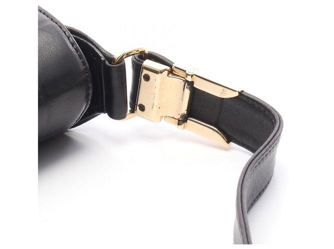 Borsa a Spalla Chanel Chocolate Bar Coco Mark Nero - vista 10