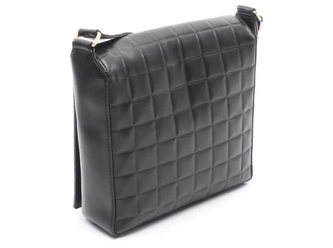 Borsa a Spalla Chanel Chocolate Bar Coco Mark Nero - vista 2