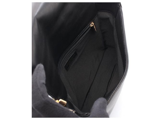 Borsa a Spalla Chanel Chocolate Bar Coco Mark Nero - vista 3