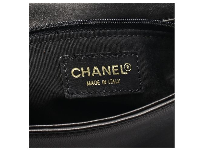 Borsa a Spalla Chanel Chocolate Bar Coco Mark Nero - vista 4