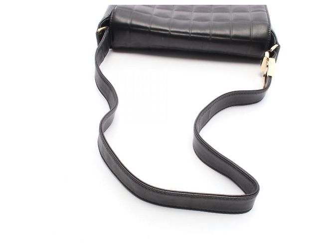 Borsa a Spalla Chanel Chocolate Bar Coco Mark Nero - vista 6