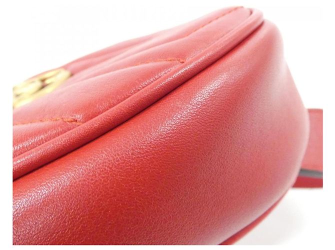Marsupio Gucci GG Marmont rosso - vista 3