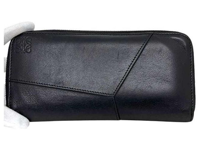 Cartera larga de cuero negro Loewe - vista 10
