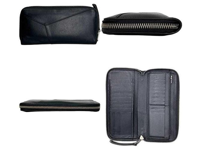 Cartera larga de cuero negro Loewe - vista 3