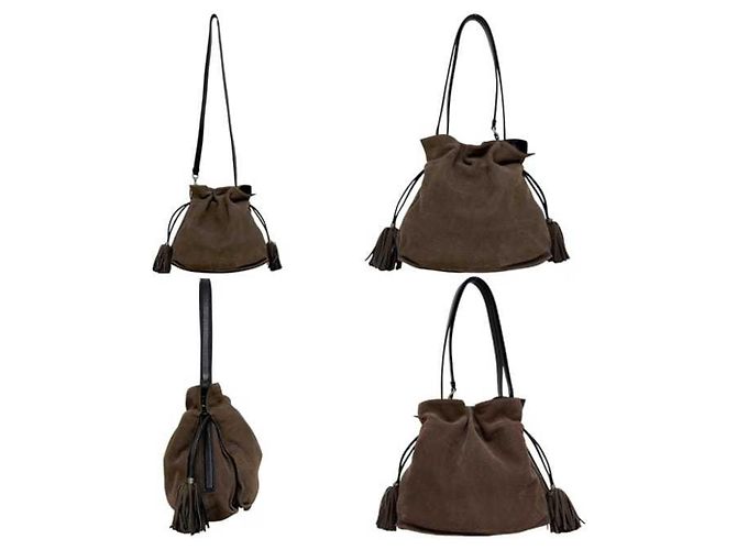 Borsa a tracolla 2-Way Loewe Flamenco Marrone - vista 3