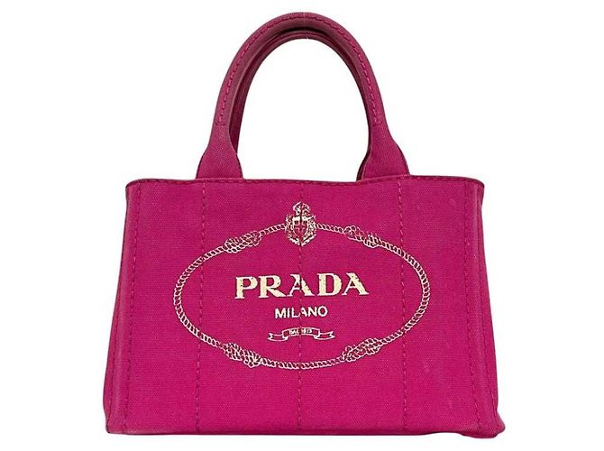 Bolso Tote Prada Canapa Rosa - vista 2