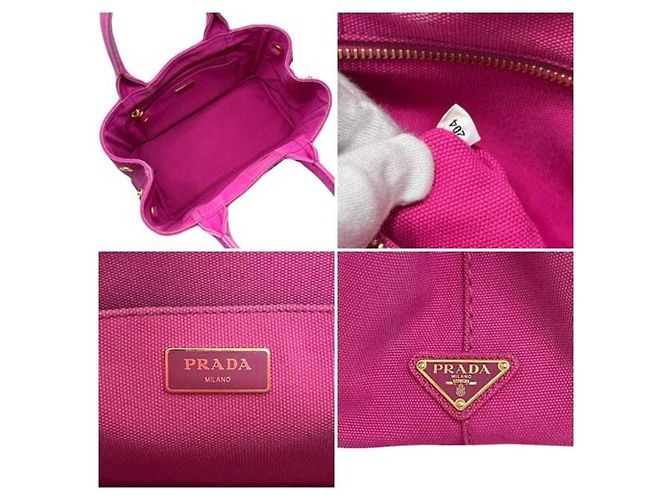 Bolso Tote Prada Canapa Rosa - vista 4