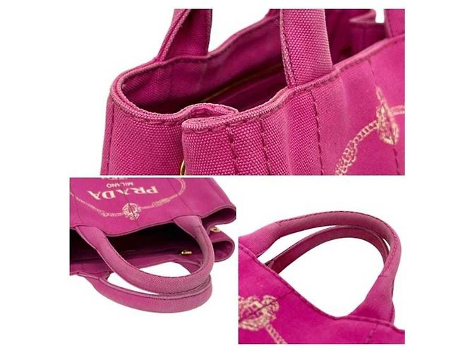 Bolso Tote Prada Canapa Rosa - vista 7
