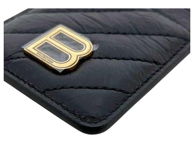 Tarjetero de cuero negro Balenciaga - vista 6